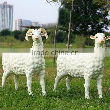 China Supplier Wholesale Outdoor Garden Decoration Life Size Resin Goats Sculptures photo-3