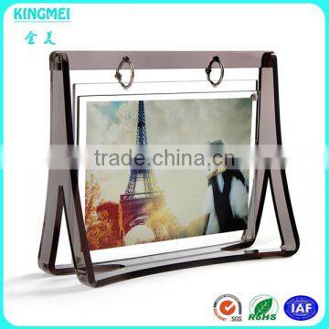 KM-VP26 Customized Clear L Shape Acrylic 2 x 6 Photo Booth Strip Frames for Wedding photo-6