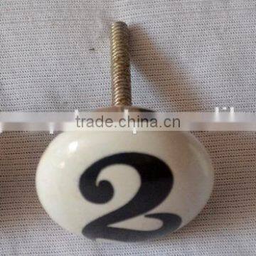 Newest Design Hand Painted Numeric Door Knobs Set Of 3 photo-2