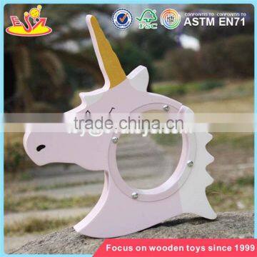 Wholesale Lovely Wooden Unicorn Piggy Bank New Design Wooden Unicorn Piggy Bank for Kids W02A257 photo-4