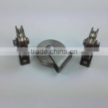 1.5 Inch Rope Pulley Diameter 40mm Thickness 8mm Bearing 635ZZ Groove "U" With Outer Support ITEM:408PCR-304 Stainless photo-2