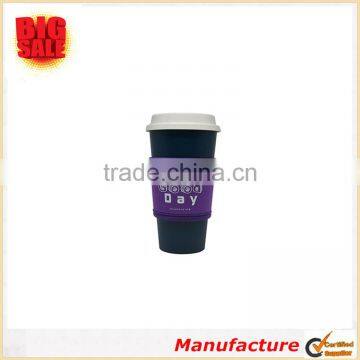 Hot Selling Simple Pattern Neoprene Reusable Cup Sleeves Brown Purple Blue and Pink Colored Cup Sleeves photo-4