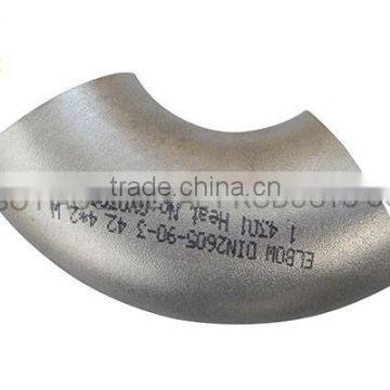 CNC Machine Stainless Steel Forged Sanitary Drawbench Polish Brush Finish 90 Degree Elbow photo-2