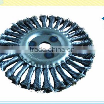 Stainless steel 4-1/2" Twist knot steel wire wheel brush