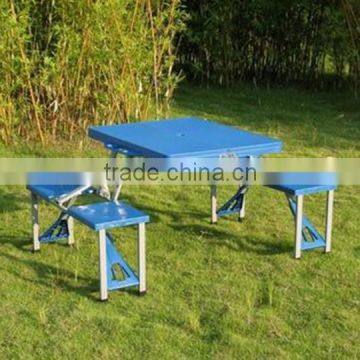 Low Price Outdoor Plastic Suitcase Foldable Camping Picnic Dining Picnic Table Set