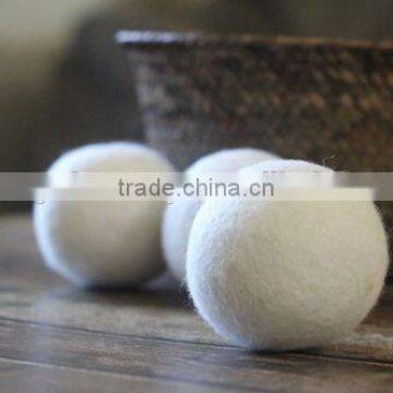 Snow White Felt Balls 2 cm Home Crafts Christmas Nursery Garland 100% Wool photo-2