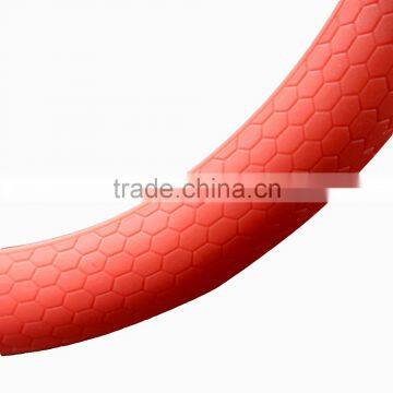 33cm Dia Antislip Red Silicone Steering Wheel Cover Protector photo-3