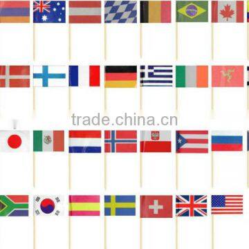 customized small decoration paper flags toothpicks