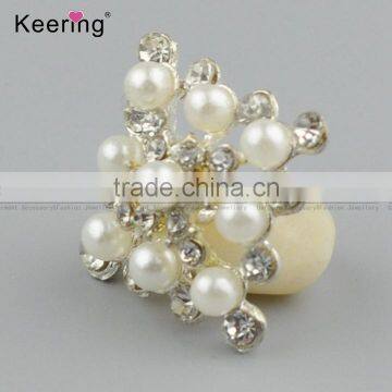 Vogue Custom Square Pearl and Rhinestone Buttons for Garments WBK-1467 photo-2