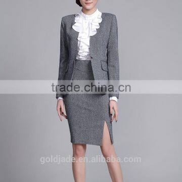 Fashion Tailor Made Ladies Office Uniform Designs Suits for Women Handmade Business Suits photo-2