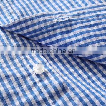 Bulk Baby Boys Girls t Shirts Blue Grid Long Sleeve Cotton Shirts for 3-12 Years photo-4