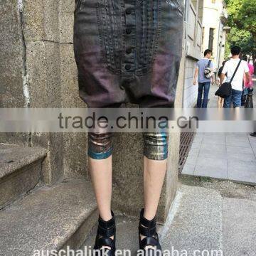 OEM service outdoor ladies chic street baggy style capri jeans