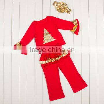 China Low Price Wholesale Chirstmas Sets With Top and Pants and Headband for Autumn Warmer photo-3