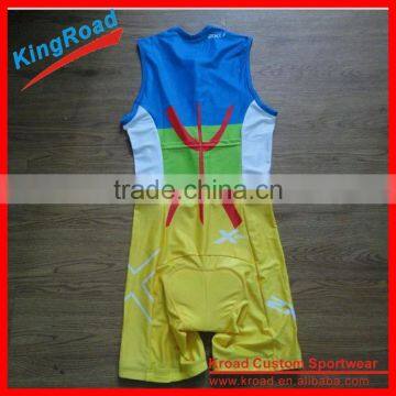 Top Quality Dye Sublimation Printing Plus Size Tri Wetsuit Lycra Triathlon Suit Men photo-2