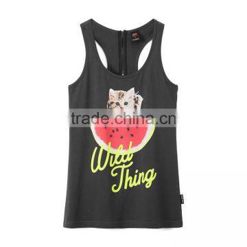 Wholesale Textiles Ladies Cat Watermelon Printed Custom Wrestling Singlets photo-4