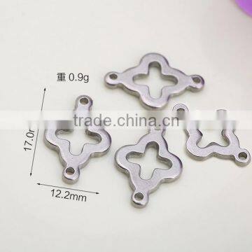 custom hollow cross design connector charm diy stainless steel cross charms for necklaces and bracelets