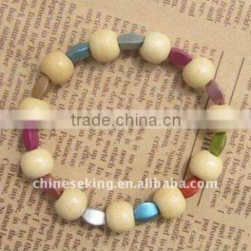 fashion color wood beads bracelets wooden bead jewelry fashion beaded bracelet jewelry