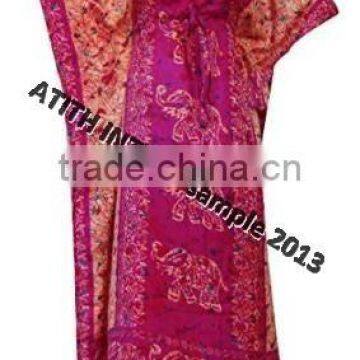 100% Viscose Printed Larger VNeck Kaftan