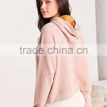 2017Mgoo Fashion Custom Plain Color Hoodie Sweatshirt With Long Sleeves Sexy Women Fleece Hoodies Super Comfy photo-3