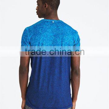 MGOO Sport Wear Dri Fit T Shirts Wholesale Polyester Spandex Color Block T-shirts For Men photo-2