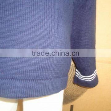 Child Teenager Kids Sailing Boat Pattern Dark Navy Blue Pullover Sweater photo-4