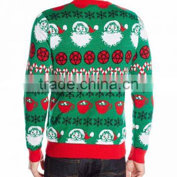 Men Green Sweater Striped Christmas Pattern Christmas Decorations photo-2
