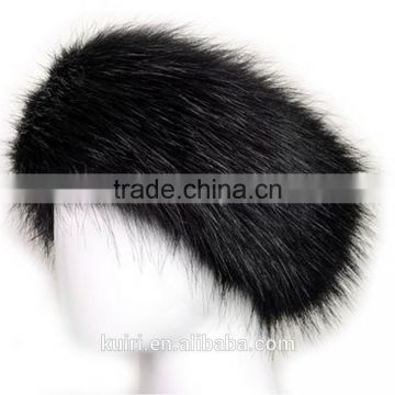 Winter Headwear Three Colors Headband Faux Fur Hat With Russian Style Fox Fur Cap Hats