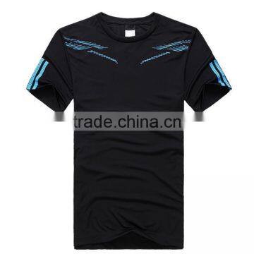 100% Polyester Mens Short Sleeve Quick Dry Slim Blank T Shirt Fashion Casual Running Tees photo-4