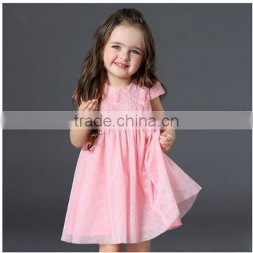 Girls summer dress a little girls pink princess short sleeve