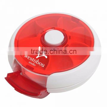 Push-It Pill Dispenser - Has a Push Button Center to Rotate Daily Dosage of Tablets or Capsules and Comes With Your Logo photo-3