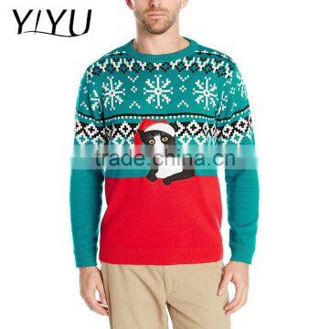 Custom Men's Fairisle Kitty Ugly Christmas Sweater