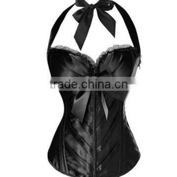 Elegant Women Waist Trainer Cincher Overbust Corsets Shaper Bowknot Halter Tops Sexy Waist Trainer photo-4