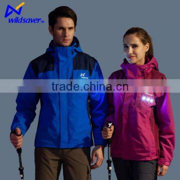 New Outdoor Safety LED Waterproof pullover windbreaker jacket