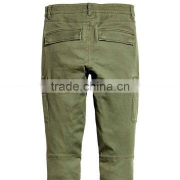 Womens Washed Khaki Green Cargo Pants Work Pants for Ladies photo-3
