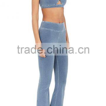 2017 High Quality Custom Ladies Sportswear Stretch Cotton Sweatpants Fitness Joggers Slim Fit Leggings Wholesale photo-3