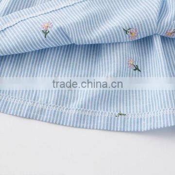 Modern Summer Exquisite Embroidery Baby Girl Sleeveless Stripe Vest Dress photo-6