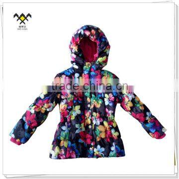 slim allover printed custom long jackets with girls