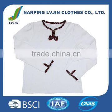 2016 Custom Kids Shirt Style Comfortable Long Sleeve Children Clothing