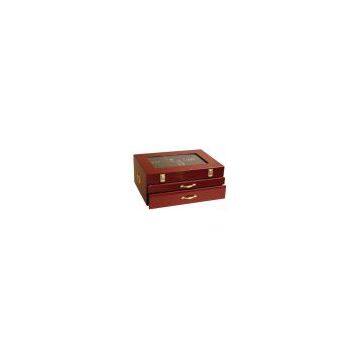 126pcs 5# Double Drawer Wooden Box