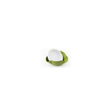 New Arrival ABS Green Double Layer Nut Fruit Storage Bowl