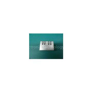 1000Base-Tx 10 Pin 2 Port RJ45 Female Jack 10P8C Side Entry , KRJ-201QGYNL Tab-Down