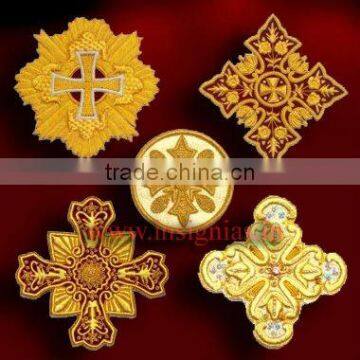Liturgic Hand Embroidered Cross for Orthodox Church Vestment