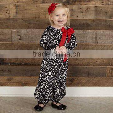 good sale printed ribbon bow custom girls boutique clothes