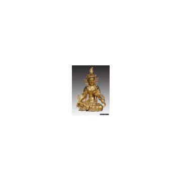 Chinese antique Copper Gold Tibetan Buddha sculpture