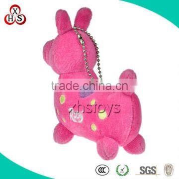 Customed Oem Soft Stuffed High Quality Mini Plush Horse Keychain