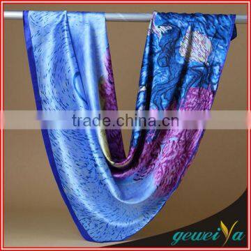 Oil Painting Digital Printing Fan Scarves