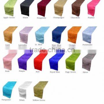 wedding crushed taffeta table runners