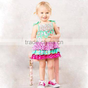 kids wholesale clothing fruit print gallus dress adorable children clothing fashion girls dress