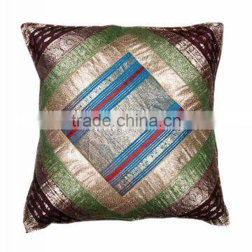 Buy Rajasthani Brocade Cushion Cover