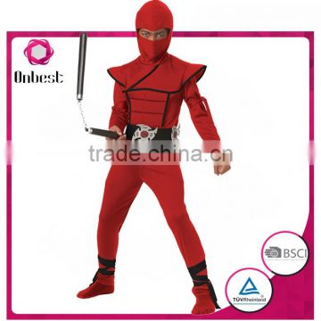 Red ninja warrior costume for kids wholesales carnival costume cosplay costumes for boys